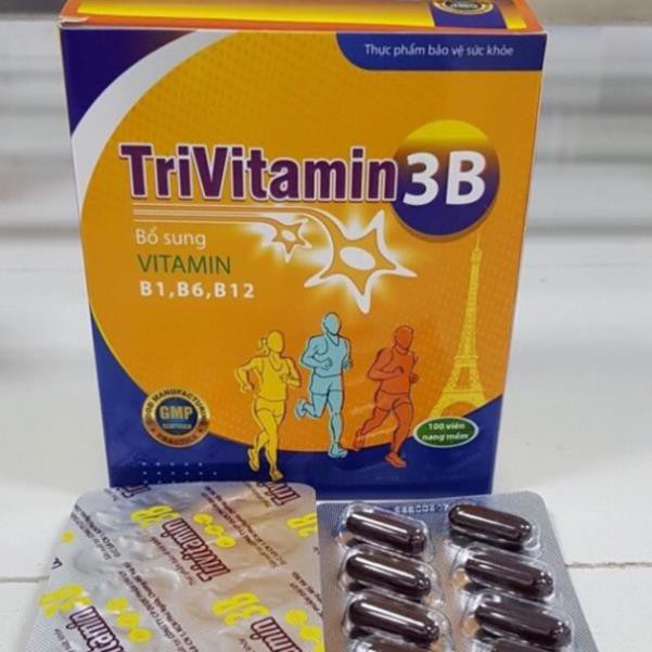 TRIVITAMIN 3B bổ sung Vitamin (B1, B6, B12) hộp 100 viên