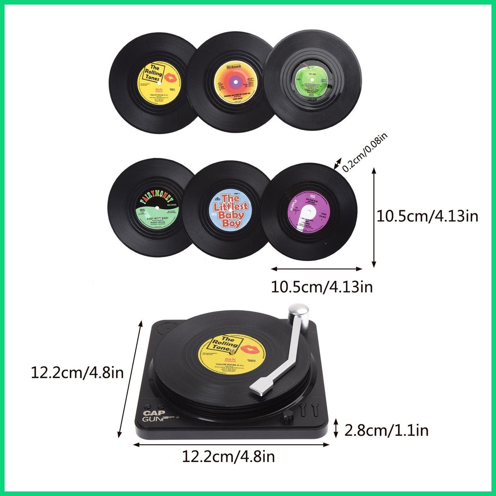 Đế Lót Ly Hình Đĩa Than M1 Kèm Giá Đỡ Tiện Dụng Cho Quầy Bar / Đồ Uống