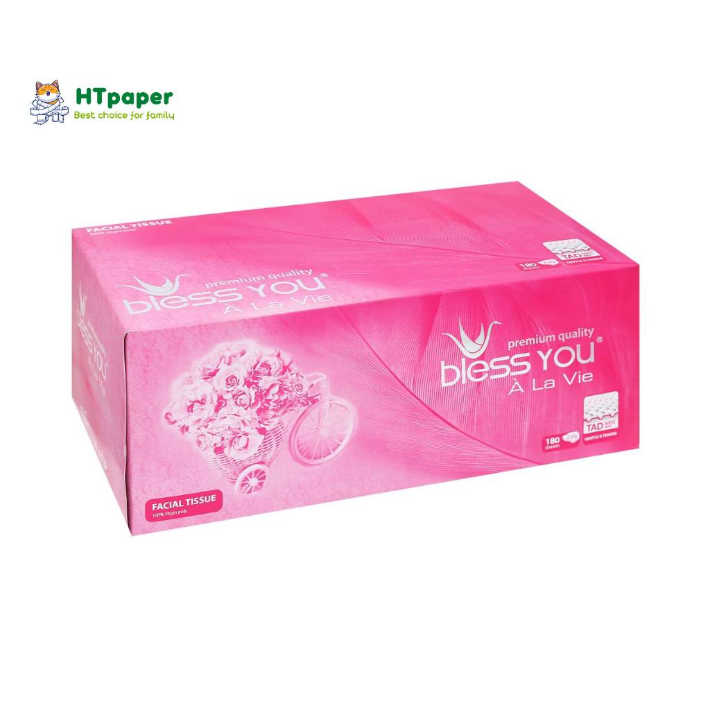 [HOẢ TỐC] Khăn Giấy Hộp, Khăn Giấy Rút Bless You À La Vie 180 tờ x 2 lớp cao cấp mềm mịn