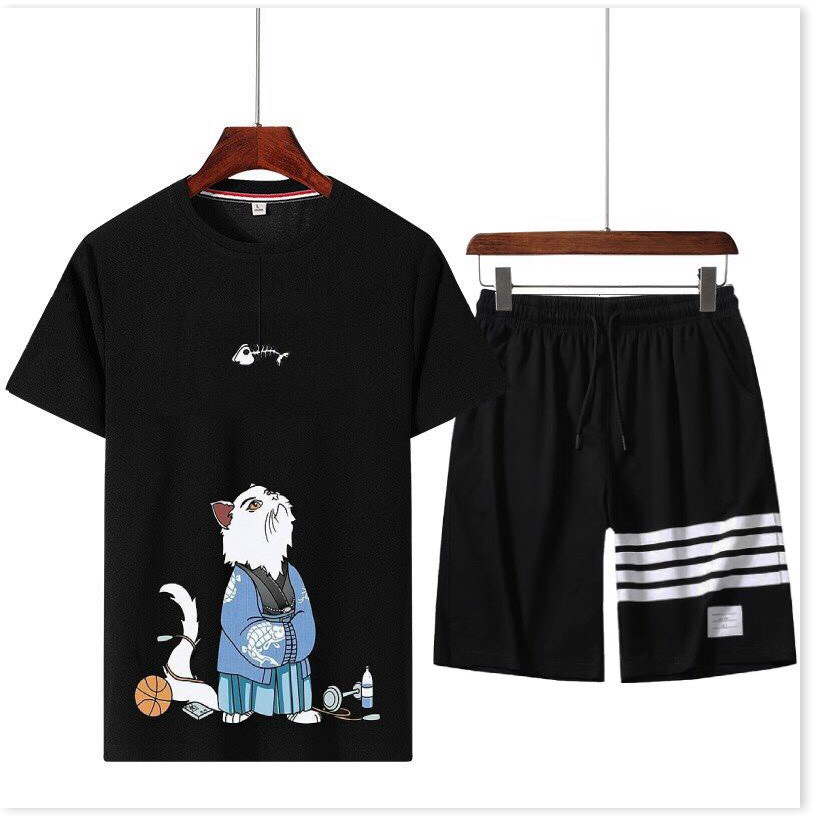 SET BỘ THUN HÈ CON MÈO SIÊU CHẤT CỰC NGẦU CHO CÁC BẠN TRẺ THỜI TRANG KME FASHION