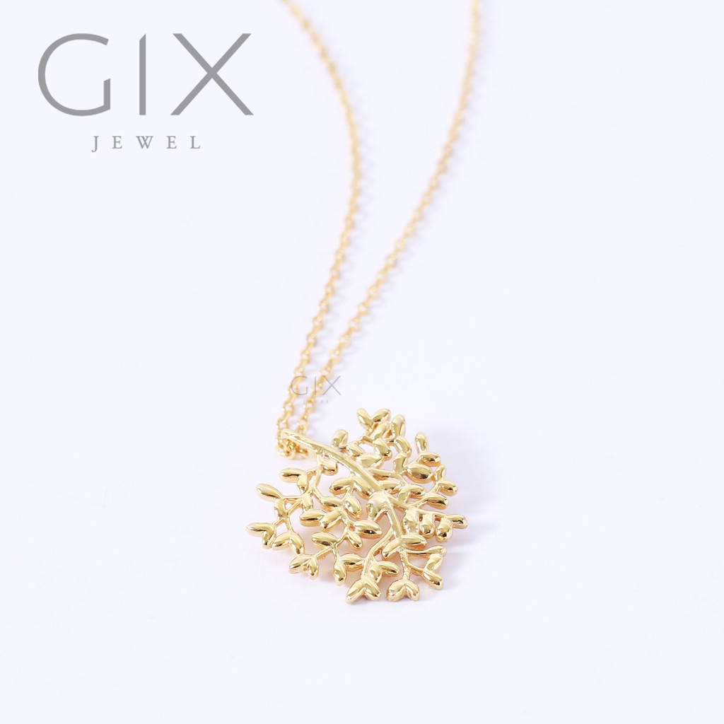 Dây chuyền bạc mạ vàng hình cây gia đình family Gix Jewel DC23