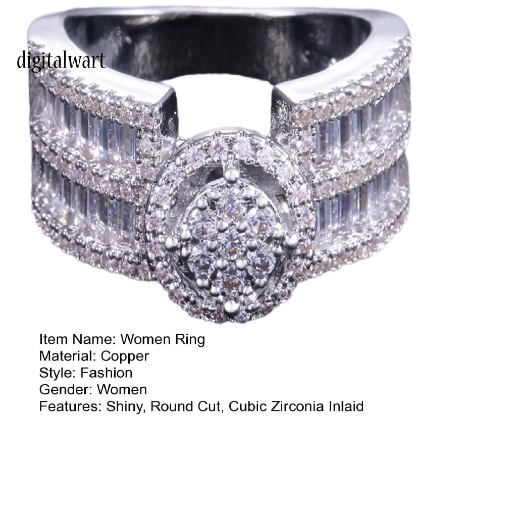 Kỹ Thuật Số| Nhẫn Đính Hôn Nữ Mặt Đá Zircon