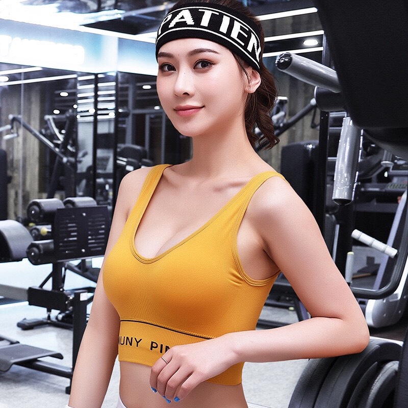 [ New Trend Áo Bra Gym/Yoga Fnuny Pink