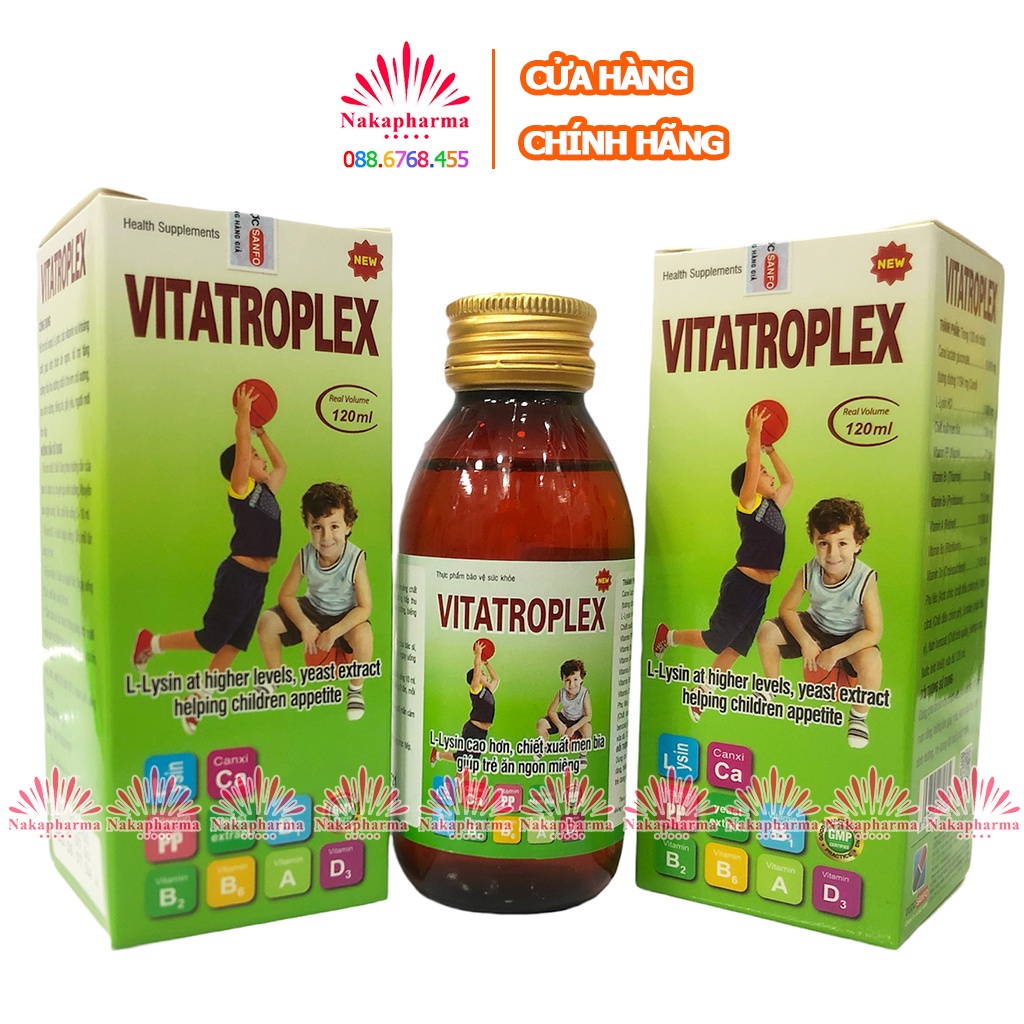 Siro Vitatroplex – Giúp bổ sung lysine và vitamin cho trẻ đang lớn, mọc răng, biếng ăn, hấp thu kém - Vita Troplex