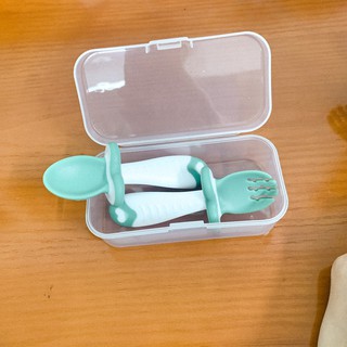 Set thìa dĩa Silicon tập ăn dặm cho bé