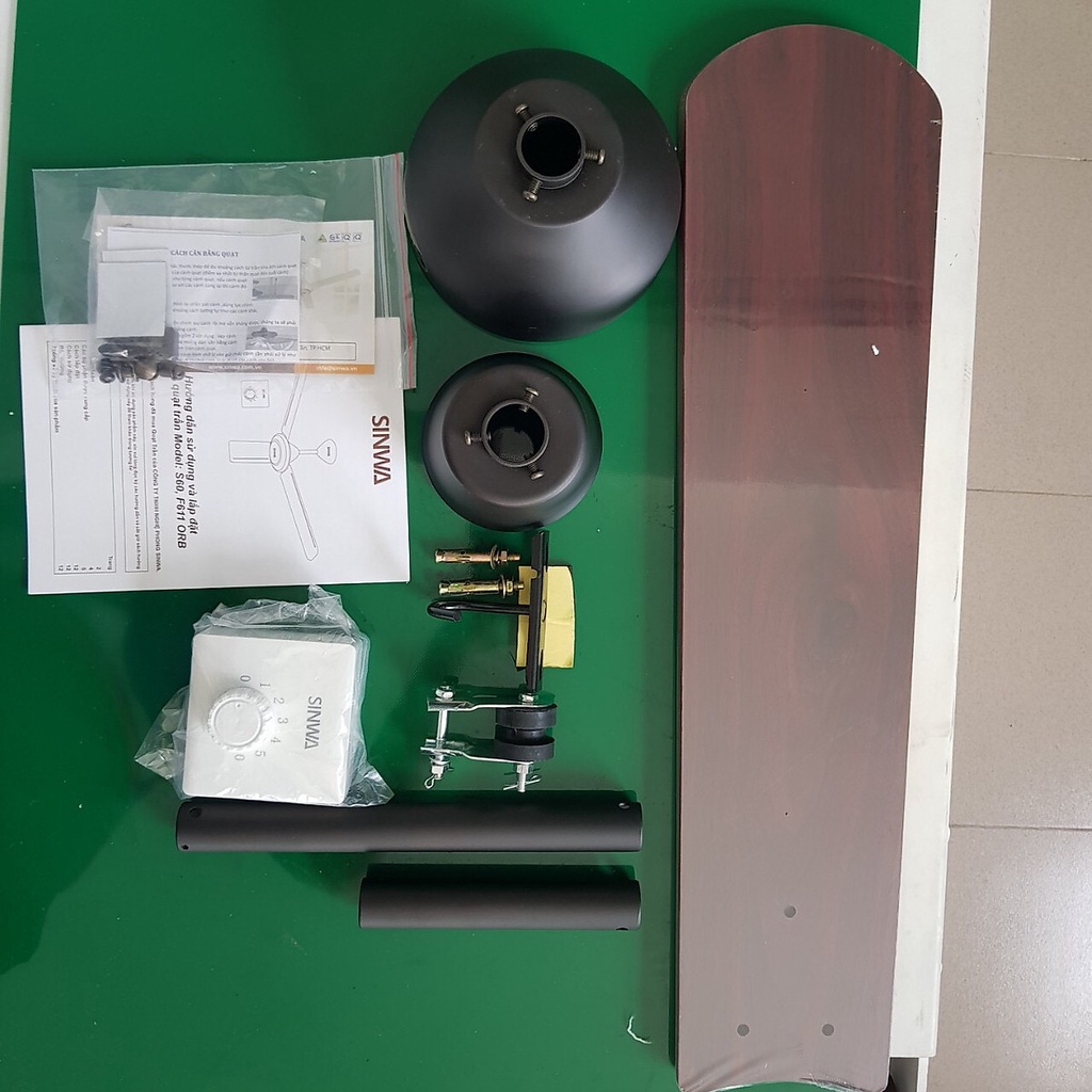Quạt trần 3 cánh gỗ SINWA F611-ORB