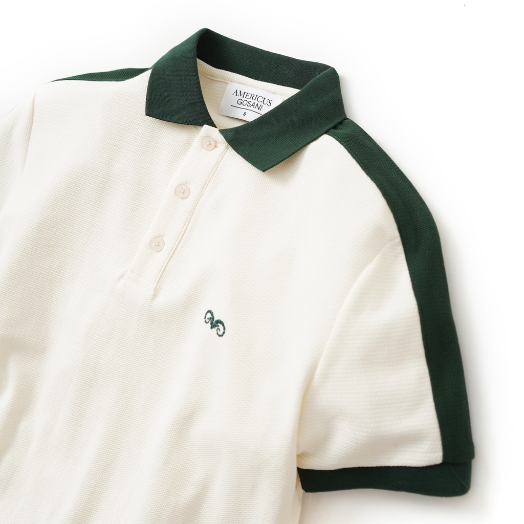 A/G  Polo Nam Có Cổ NEW LINE Xanh Rêu Và Kem Phom SLimfit Chất Liệu Cotton Thoáng Mát Không Nhăn | BigBuy360 - bigbuy360.vn