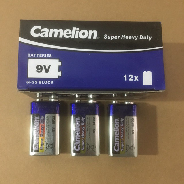 Pin 9V Camelion Cacbon Chính Hãng Hộp 12 viên