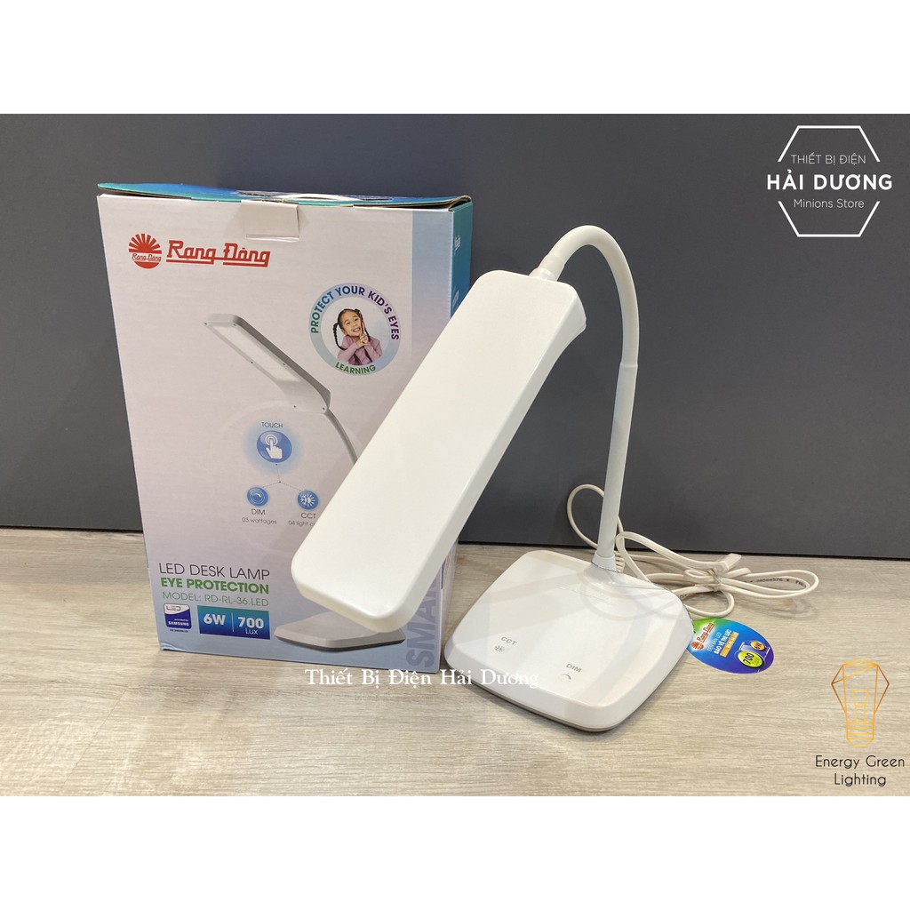 Đèn học chống cận Rạng Đông 6w, 4 màu ánh sáng, 3 cấp ánh sáng. RD-RL-36.LED - Màu Random - Bảo hành 24 tháng Đèn bàn