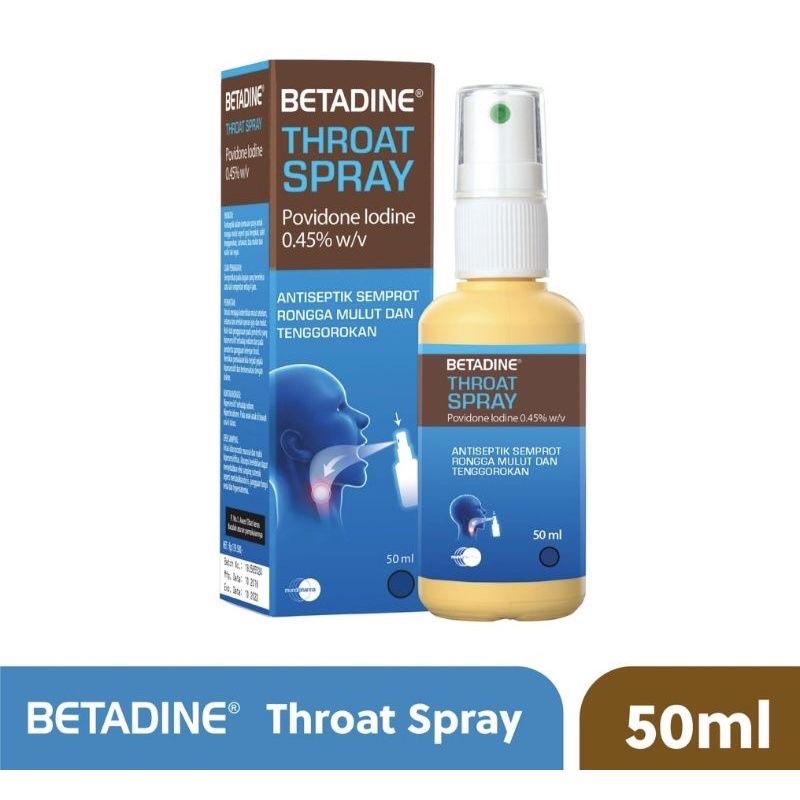 xịt xúc họng và mũi kháng khuẩn Betadine 50ml Hàn Quốc