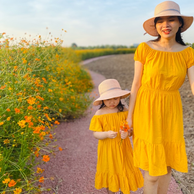 Váy mẹ bé ảnh thật