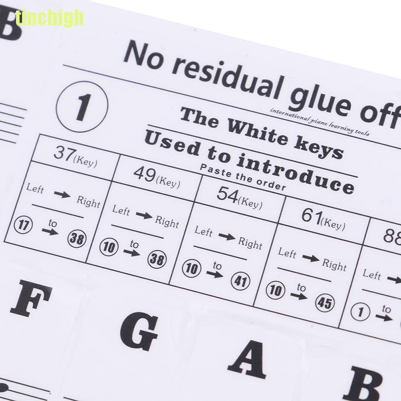 Nhãn Dán Tên Bàn Phím Đàn Piano Điện Tử 54 61 88