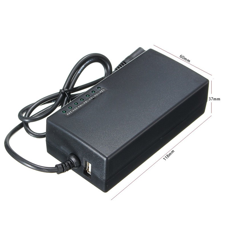 Sạc đa năng 96W ZH 4096 - 8 đầu thay đổi được 12 V/15V / 16V / 18V / 19V / 20V / 24V ( không xài được đầu Dell và HP lớn