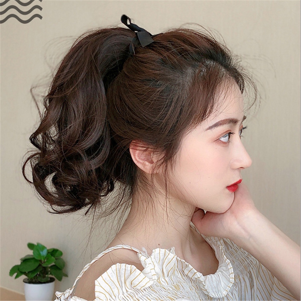 Tóc Giả Đuôi Ngựa Xoăn Tự Nhiên Có Kẹp Dành Cho Nữ
