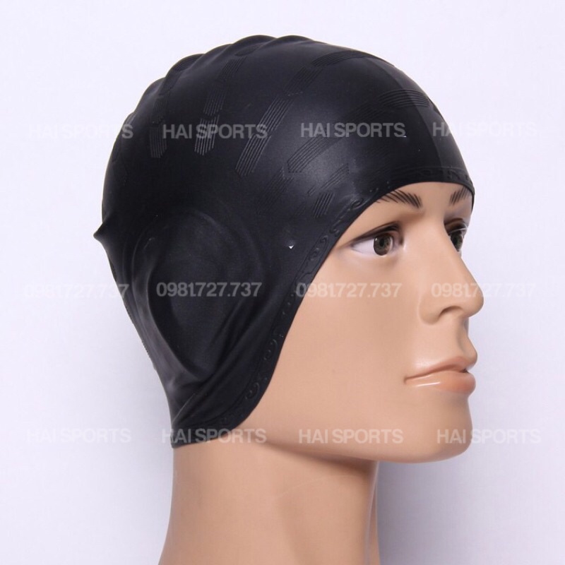 Mũ bơi Silicon che tai bơi nội ,tắm biển, chống thấm nước tốt -Nón bơi che tai