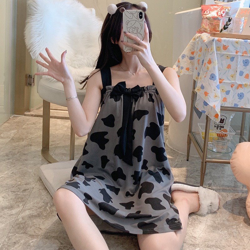 Váy 2 dây bò sữa V291