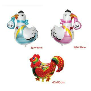 Bóng Bay Gà Boy/Girl, Gà Đỏ Size Đại