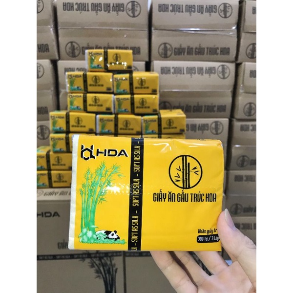 [FREESHIP] GIẤY ĂN GẤU TRÚC HDA CAO CẤP SIÊU DAI LOẠI MỚI (THÙNG 30 GÓI).
