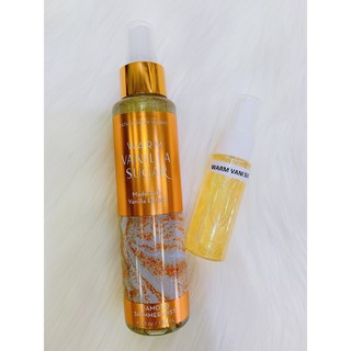 [Bill Mỹ] Xịt Thơm Body Mist Bath & Body Works Warm Vanilla Sugar Shimmer 33ML