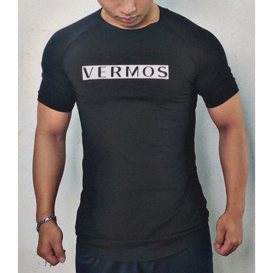 Áo Thun Thể Thao Nam,Áo Tập Gym Nam VERMOS V3 Màu Đen