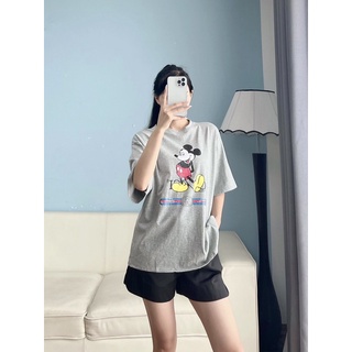 Áo pull mickey tone màu ghi lông chuột