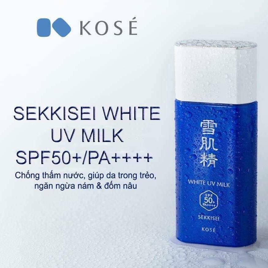 (ĐỦ BILL) KEM CHỐNG NẮNG  KOSE SEKKISEI UV MILK 60GR NHẬT BẢN