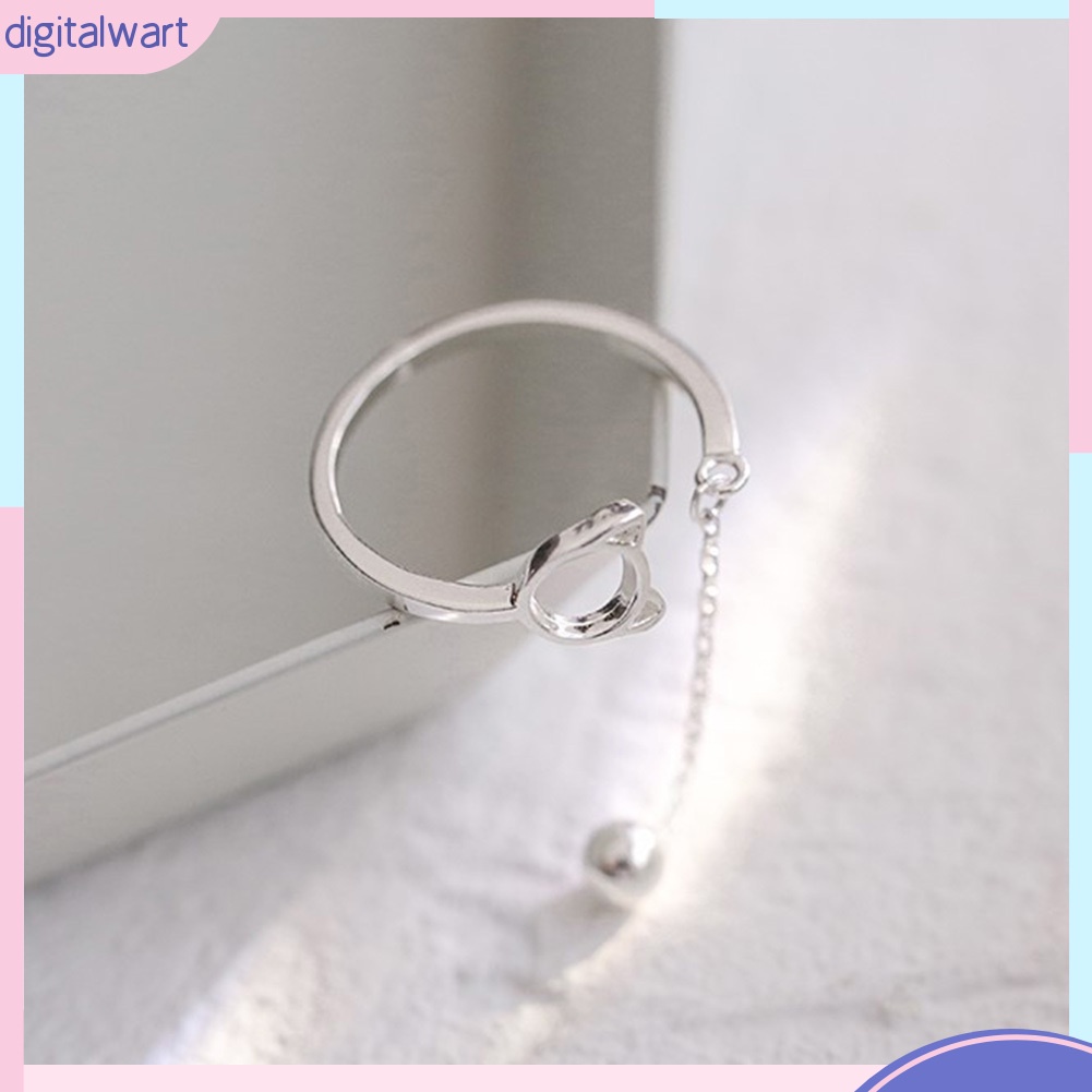 Nhẫn Hở Hình Mèo Dễ Thương Có Chuông Thời Trang Cho Nữ