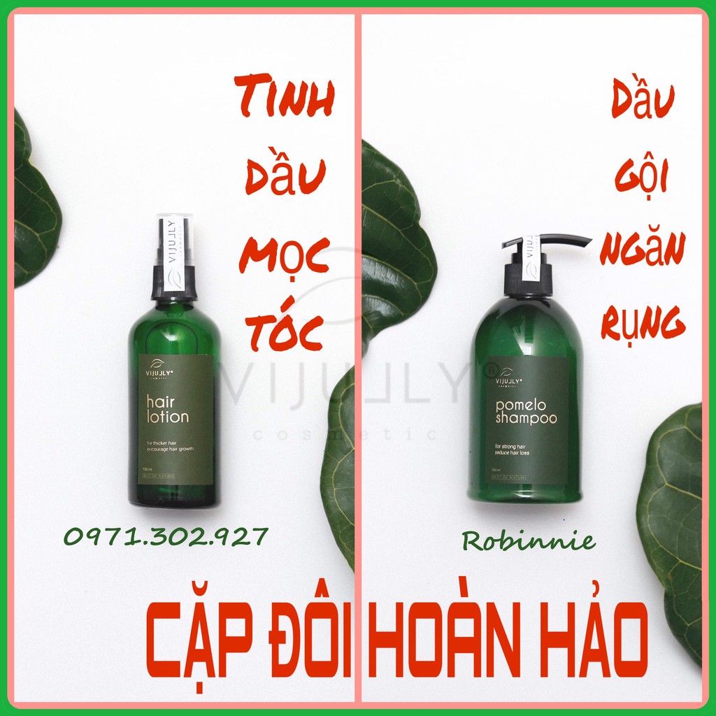 Bộ Dầu Gội Bưởi vs Tinh Dầu Bưởi ViJully Ngăn Ngừa Rụng -Hỗ Trợ Mọc Tóc - Làm Dài Tóc