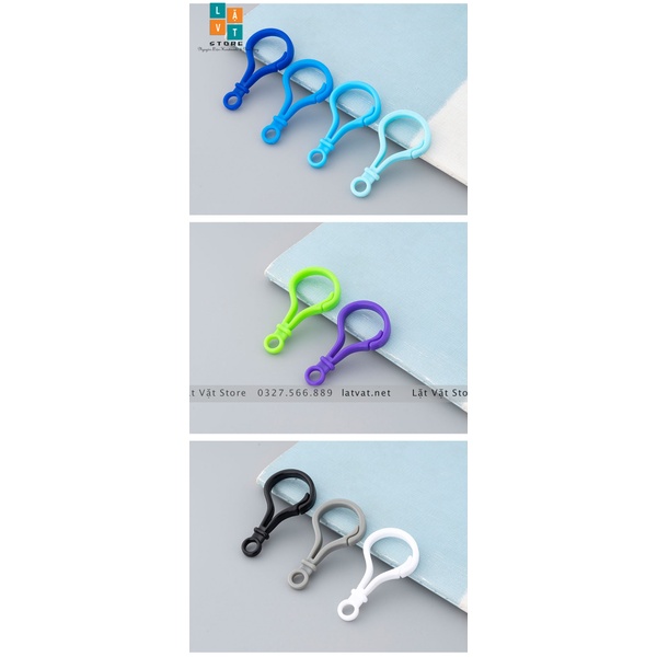 Móc khoá càng cua nhựa ABS dài 4,5 cm - 20 màu đơn sắc - làm đồ trang trí, treo quà tặng