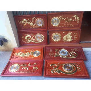 Tranh Đồng Hồ Có Chuông gỗ hương đỏ nam phi