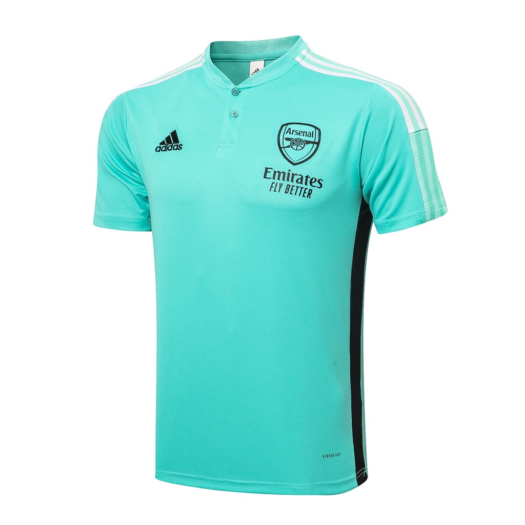 Áo Thun Đá Bóng Cổ Polo Số 21-22 Arsenal Green