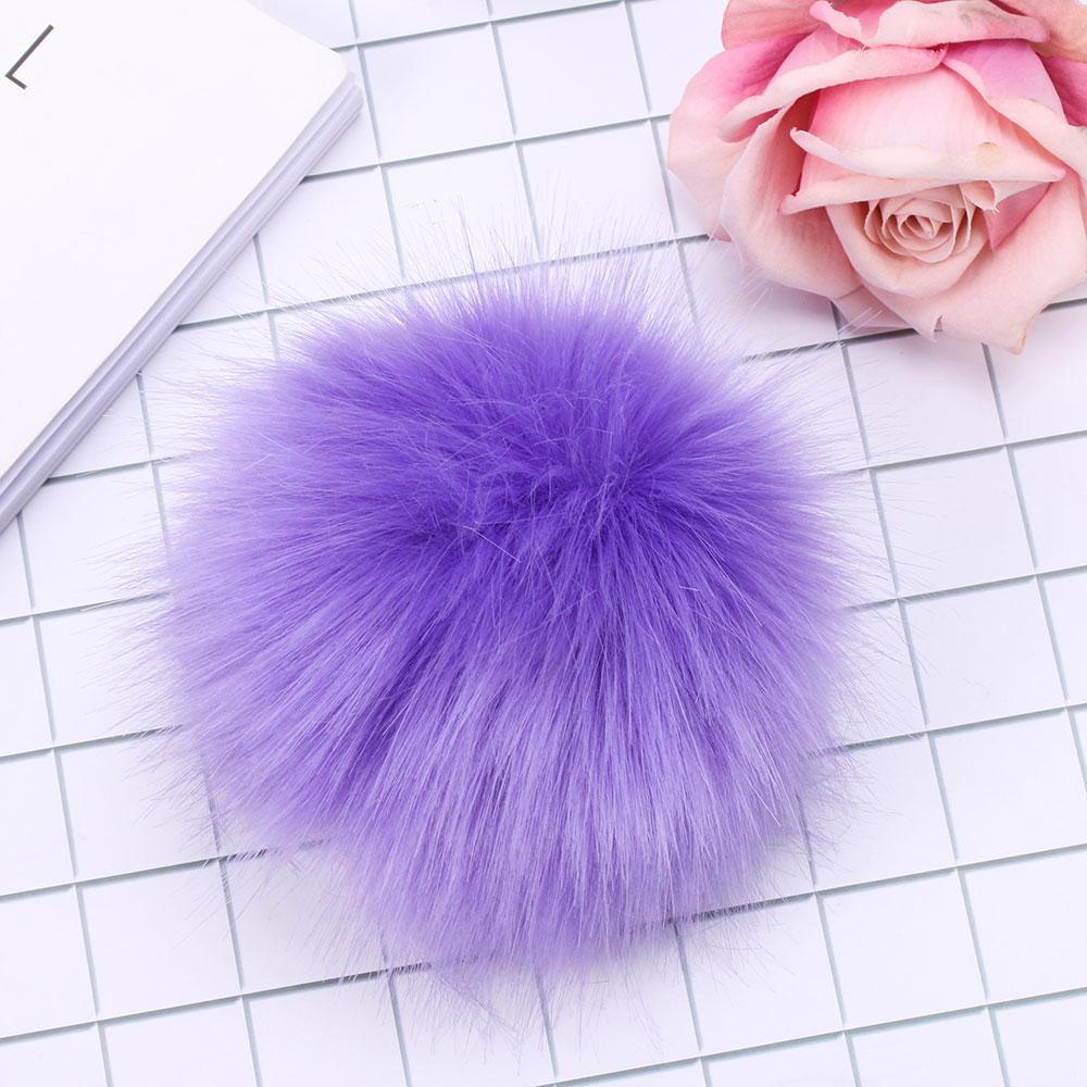 MUVAKO Mũ Len Trùm Đầu Đính Quả Bông 15cm Cho Nữ