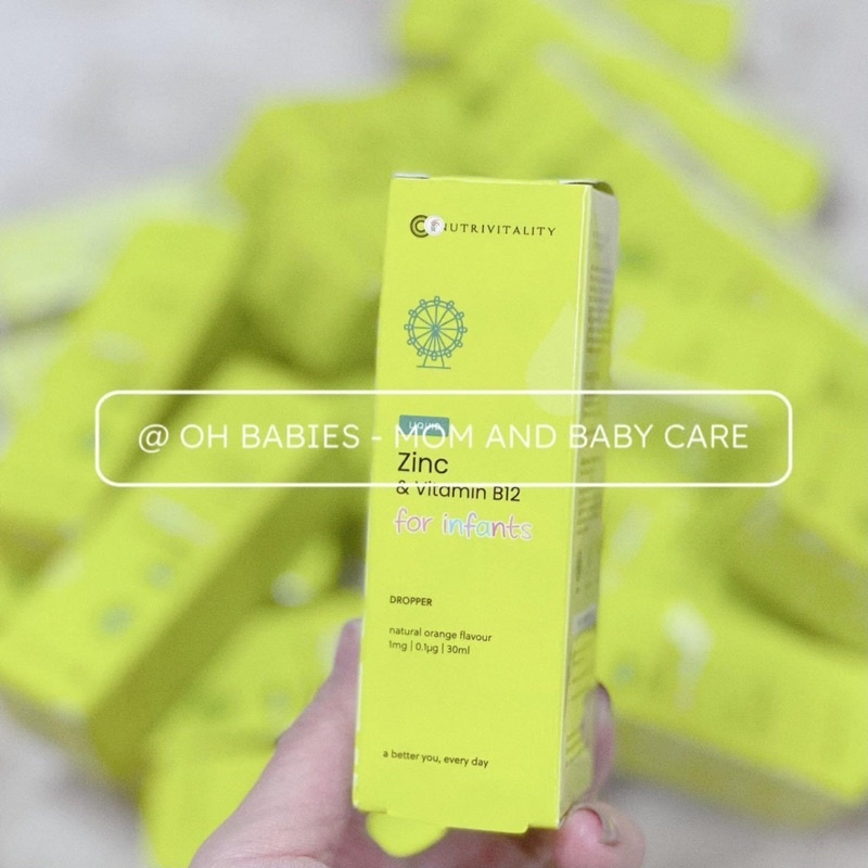 Kẽm giọt + Vitamin B12 Giảm biếng ăn, quấy khóc [UK] Nutrivitality Nội địa Anh 30ml [OH BABIES]