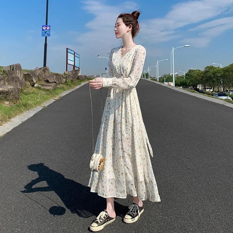 ZHELIHANGFEI Đầm Hoa Dáng Ôm Phong Cách Thời Trang Đơn Giản Dành Cho Nữ