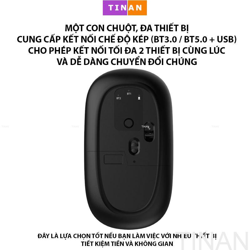 [Bluetooth+USB2.4G] Chuột Không Dây Kết Nối Đa Thiết Bị FD E320T, Thiết Kế Siêu Mỏng, Dùng Cho Văn Phòng, Học Tập