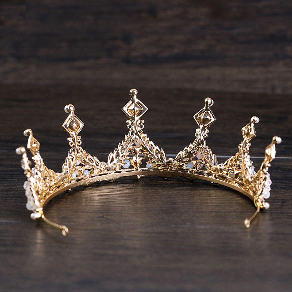 Vương Miện Cài Tóc Bằng Hợp Kim Phong Cách Hàn Quốc Cho Cô Dâu