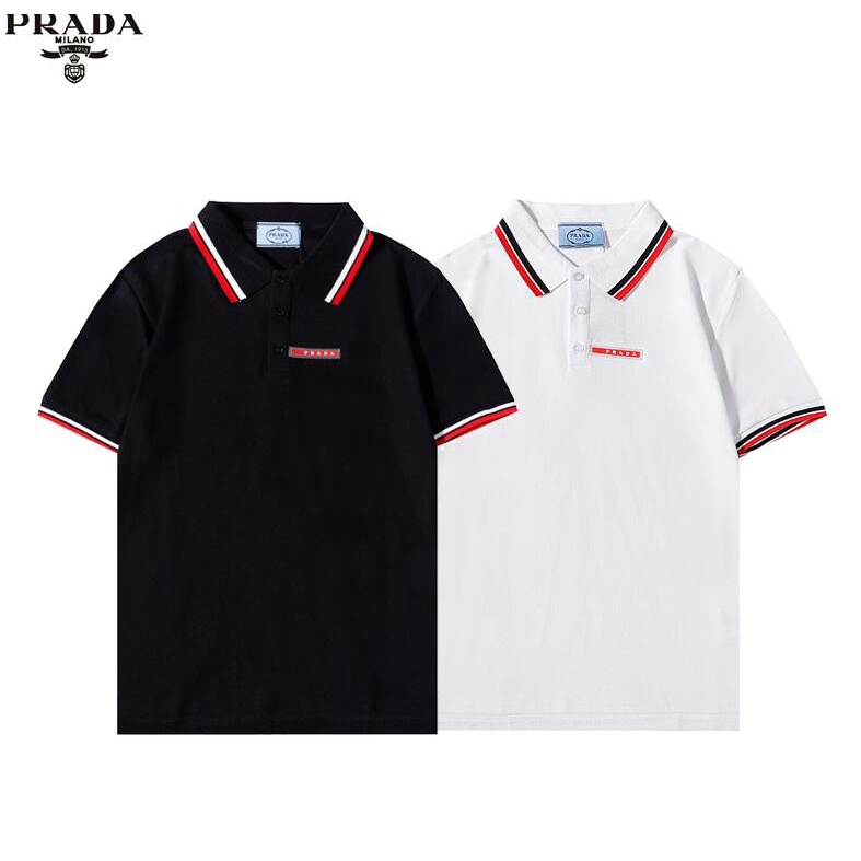 Prada Áo Thun Tay Ngắn Chất Liệu Cotton In Họa Tiết Thời Trang Cho Nam Và Nữ