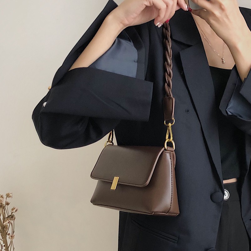 Túi Đeo Chéo Nữ Dáng Vuông Phong Cách Retro Thời Trang