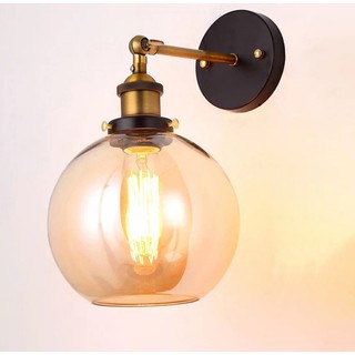 Đèn gắn tường chao thủy tinh trà VT.03