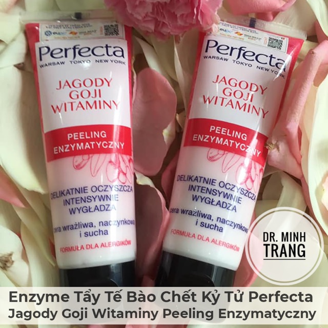 (CHÍNH HÃNG) Enzym Tẩy Tế Bào Chết Kỷ Tử Perfecta Jagody Goji Witaminy Peeling Enzymatyczny