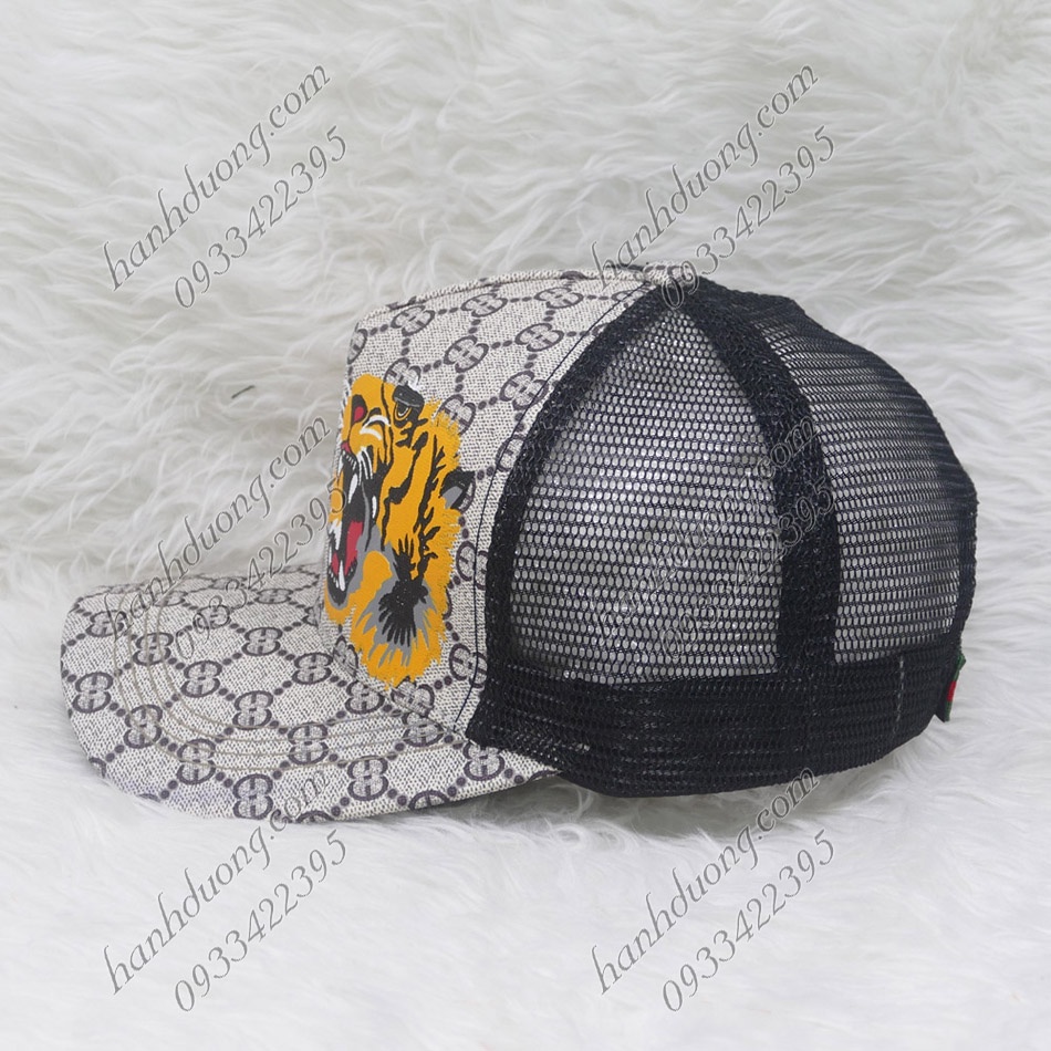 Nón kết lưới thêu họa tiết đầu cọp ngầu mũ lưỡi trai lưới thời trang cá tính phù hợp cả nam và nữ
