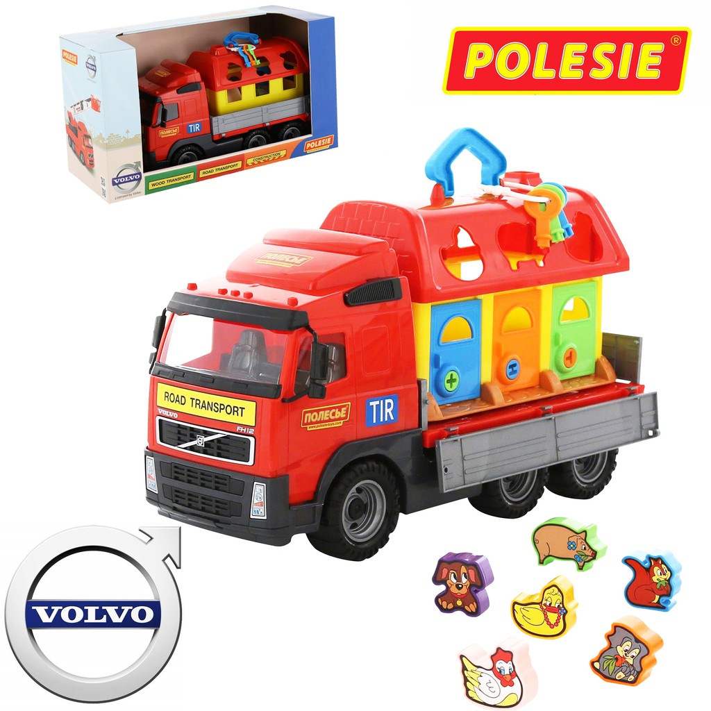 Xe tải Volvo chở Ngôi nhà thú cưng đồ chơi – Polesie Toys