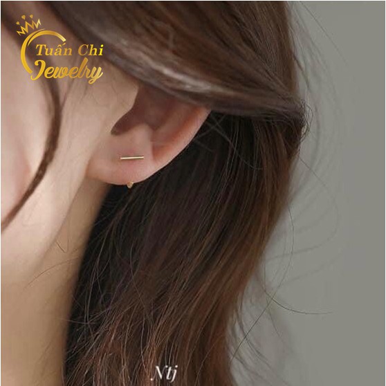 Bông Tai Bạc ⚡HOT TREND⚡ Khuyên Tai Bạc Cá Tính Kiểu Dáng Trẻ Trung, Phù Hợp Mọi Gương Mặt