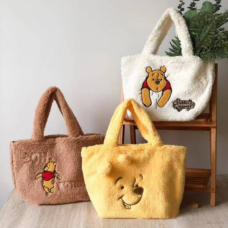 Túi Xách Đeo Vai Hình Gấu Pooh Nhồi Bông Phong Cách Nhật Bản Đáng Yêu