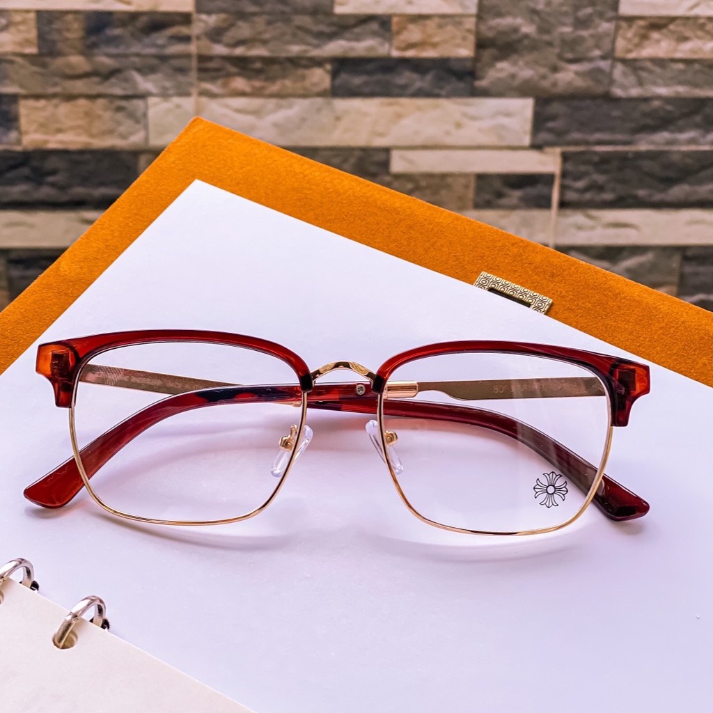 MẮT KÍNH GIẢ CẬN FORM VUÔNG 8063 GỌNG KIM LOẠI 441 SIÊU HOT | BigBuy360 - bigbuy360.vn