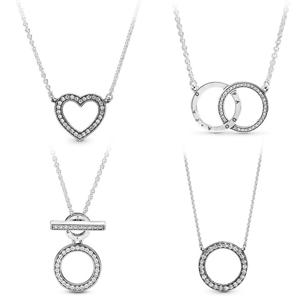 Vòng Cổ Choker Mặt Trái Tim Đôi Đính Đá Lấp Lánh Thời Trang Hàn Quốc