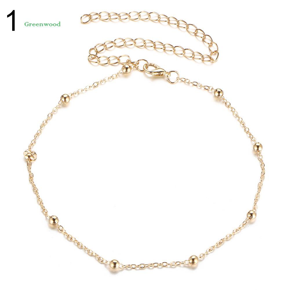 Dây chuyền choker dạng xích phối hạt cườm thời trang dành cho nữ