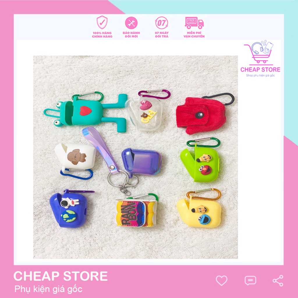 Case Airpod 1, 2, Pro Vỏ Ốp Bọc Tai Nghe Airpod Hình Thú Nhiều Mẫu Dễ Thương Chất Liệu Silicon Dẻo - Cheap Store