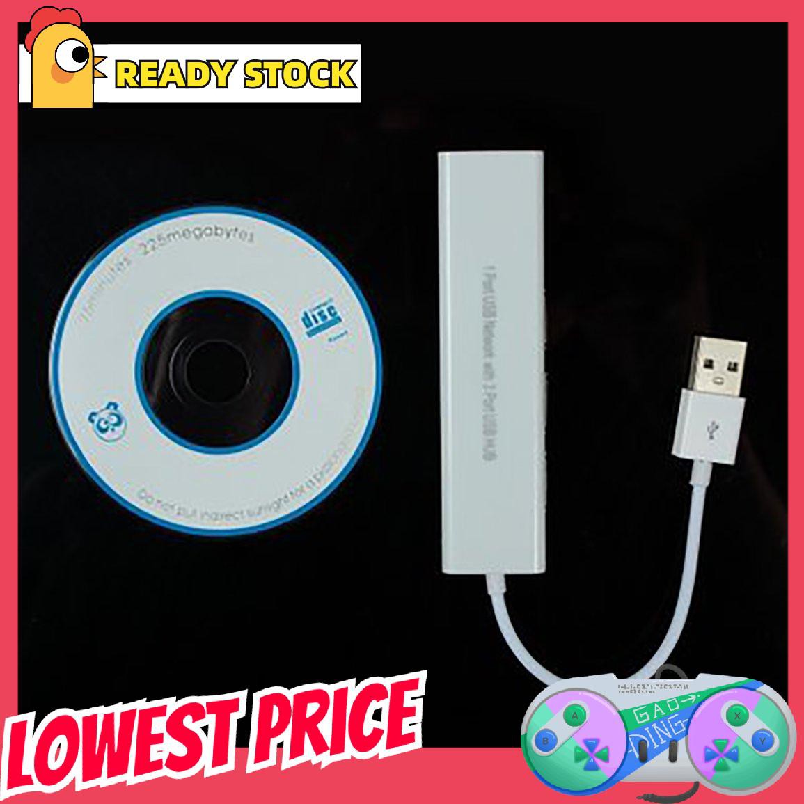 [lovely]High Speed USB 2.0 to Network LAN Ethernet RJ45 Adapter with 3 Port USB HUB