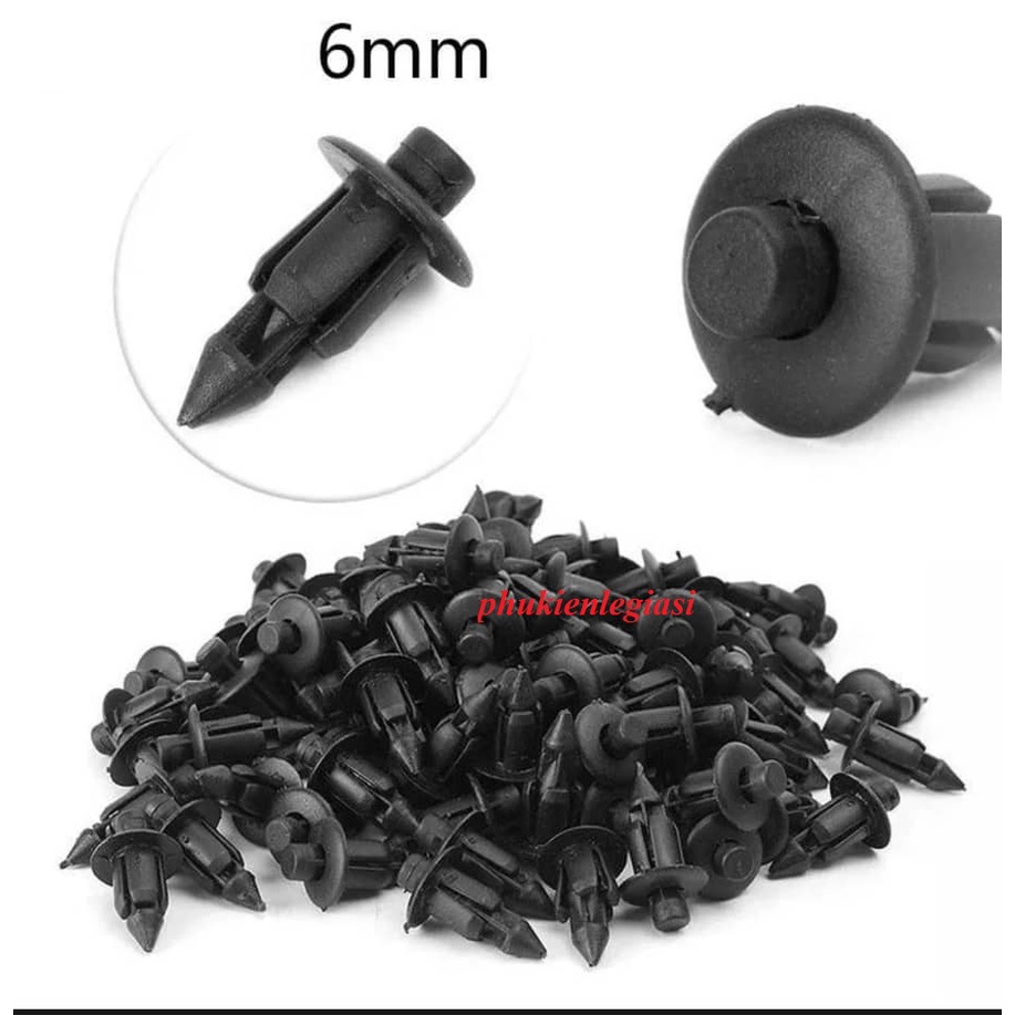 Đinh tán nhựa 6mm Thay Thế cho nhiều dòng xe Xe máy Yamaha Honda Xe Hơi hàng OEM Mitsubishi grandis